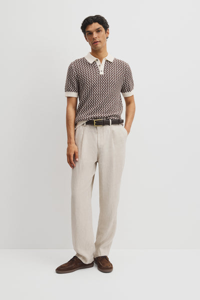 Australian Cotton Jacquard Knit Polo