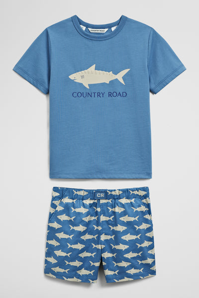 Short Sleeve Shark Pyjama Set