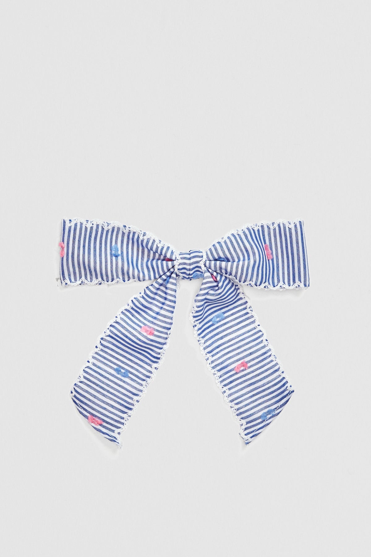 Fluffy Dot Bow Clip
