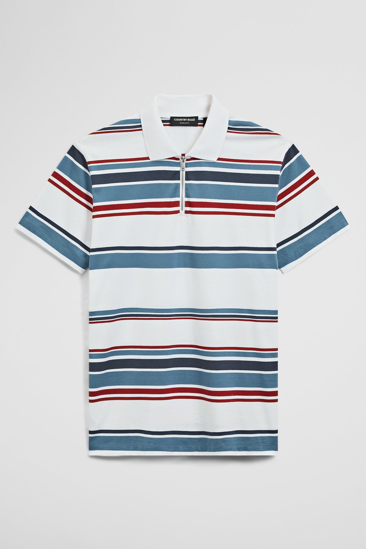 Multi Stripe Zip Polo