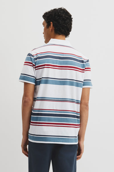 Multi Stripe Zip Polo