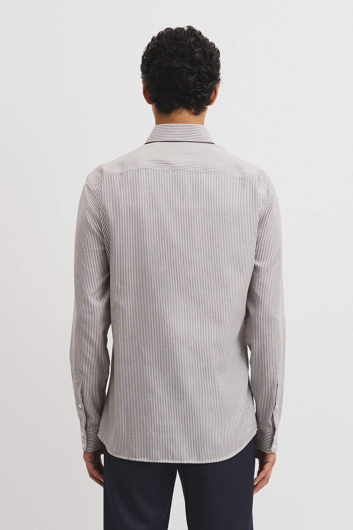 Slim Fit Stripe Travel Shirt