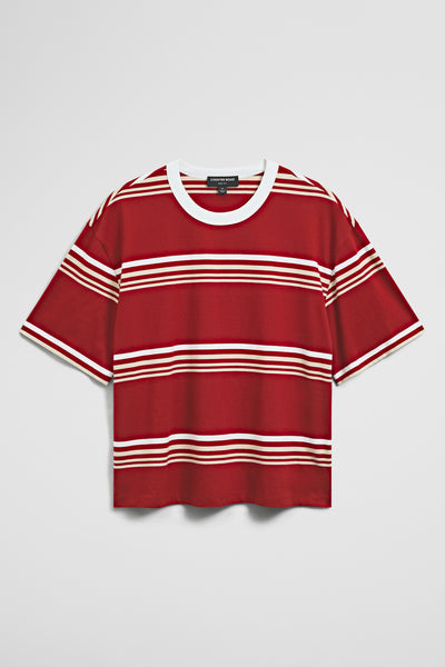 Short Sleeve Boxy Stripe T-Shirt