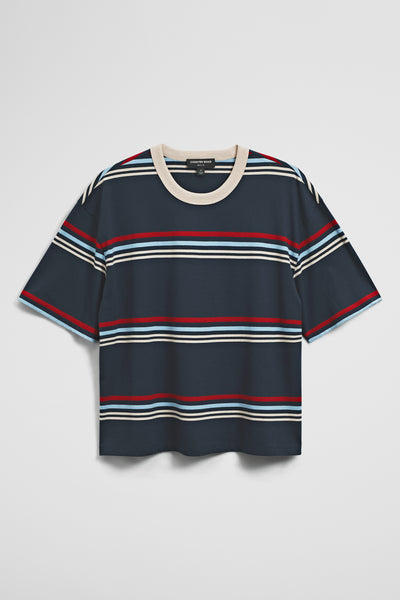 Short Sleeve Boxy Stripe T-Shirt