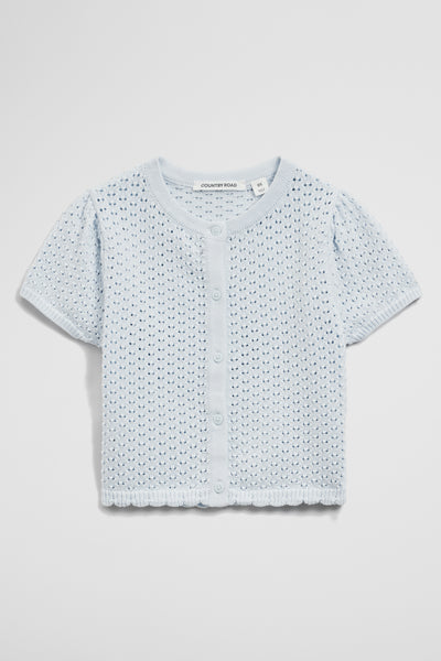 Short Sleeve Detail Knit T-Shirt