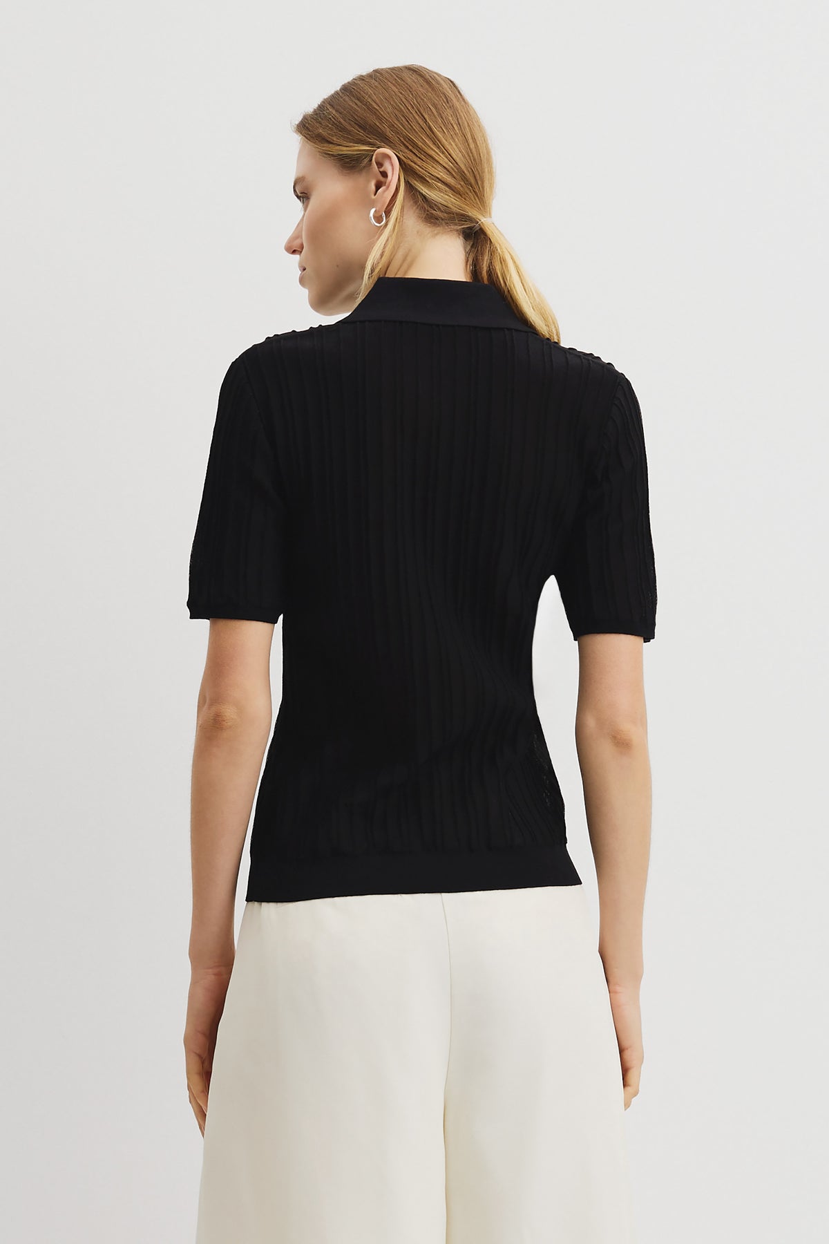 Australian Cotton Blend Short Sleeve Rib Knit Polo