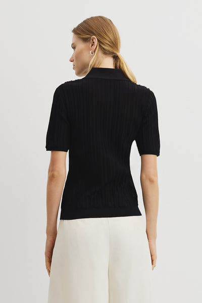 Australian Cotton Blend Short Sleeve Rib Knit Polo