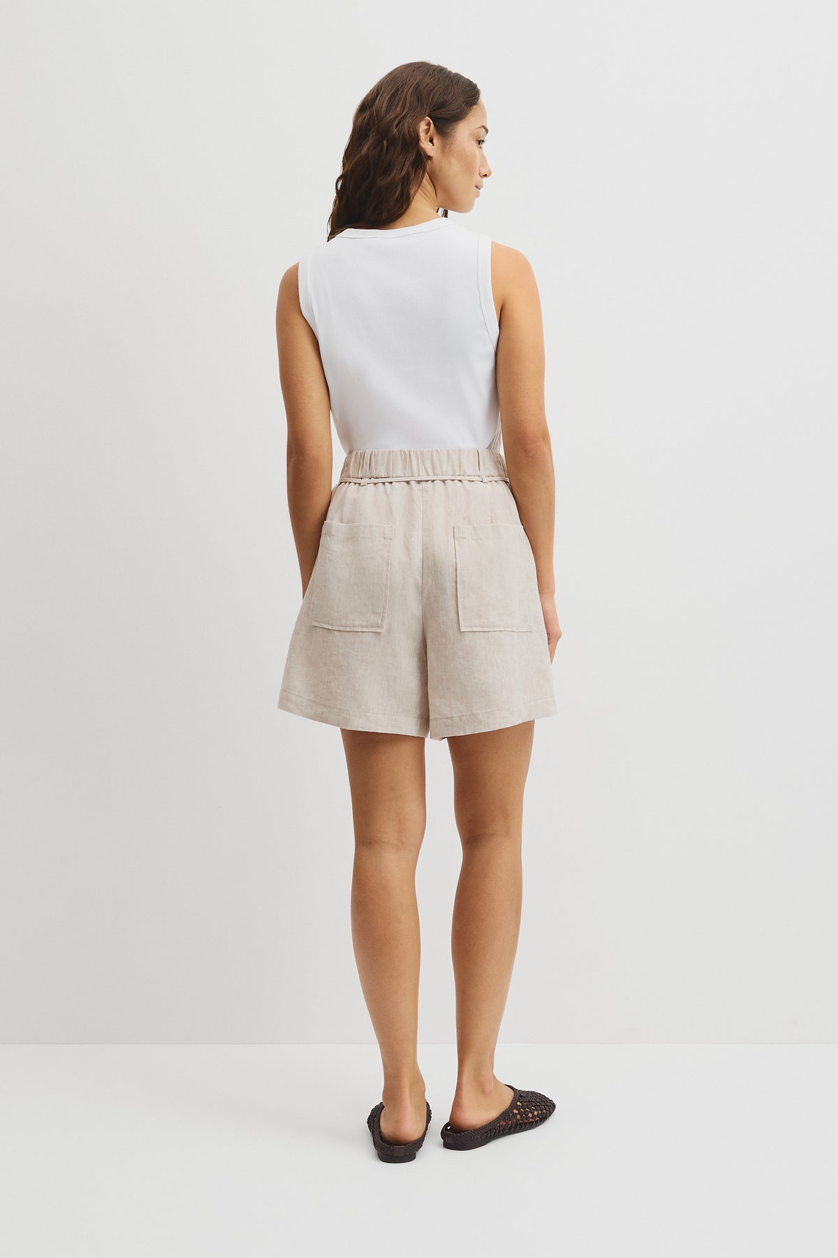 Pull On Linen Short