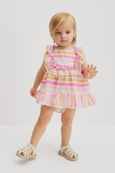 Sleeveless Print Romper Dress