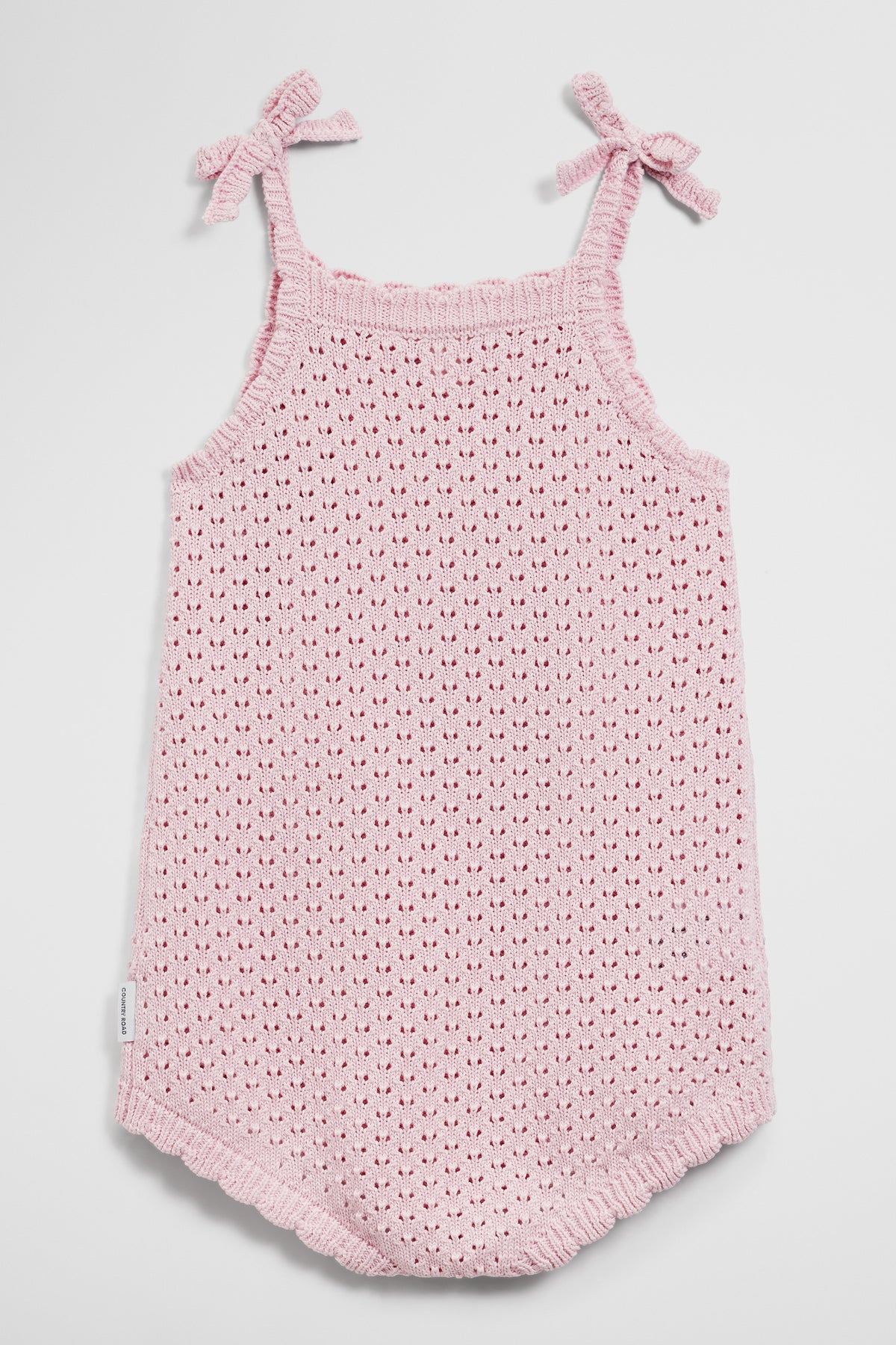 Sleeveless Scallop Knit Romper