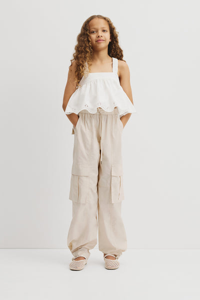 Teen Sleeveless Cutwork Cami Top
