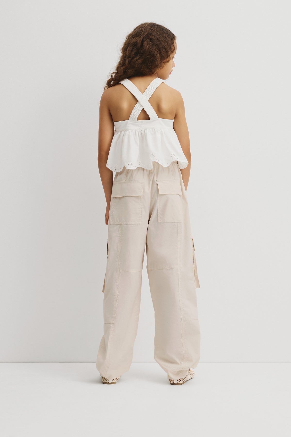 Teen Sleeveless Cutwork Cami Top