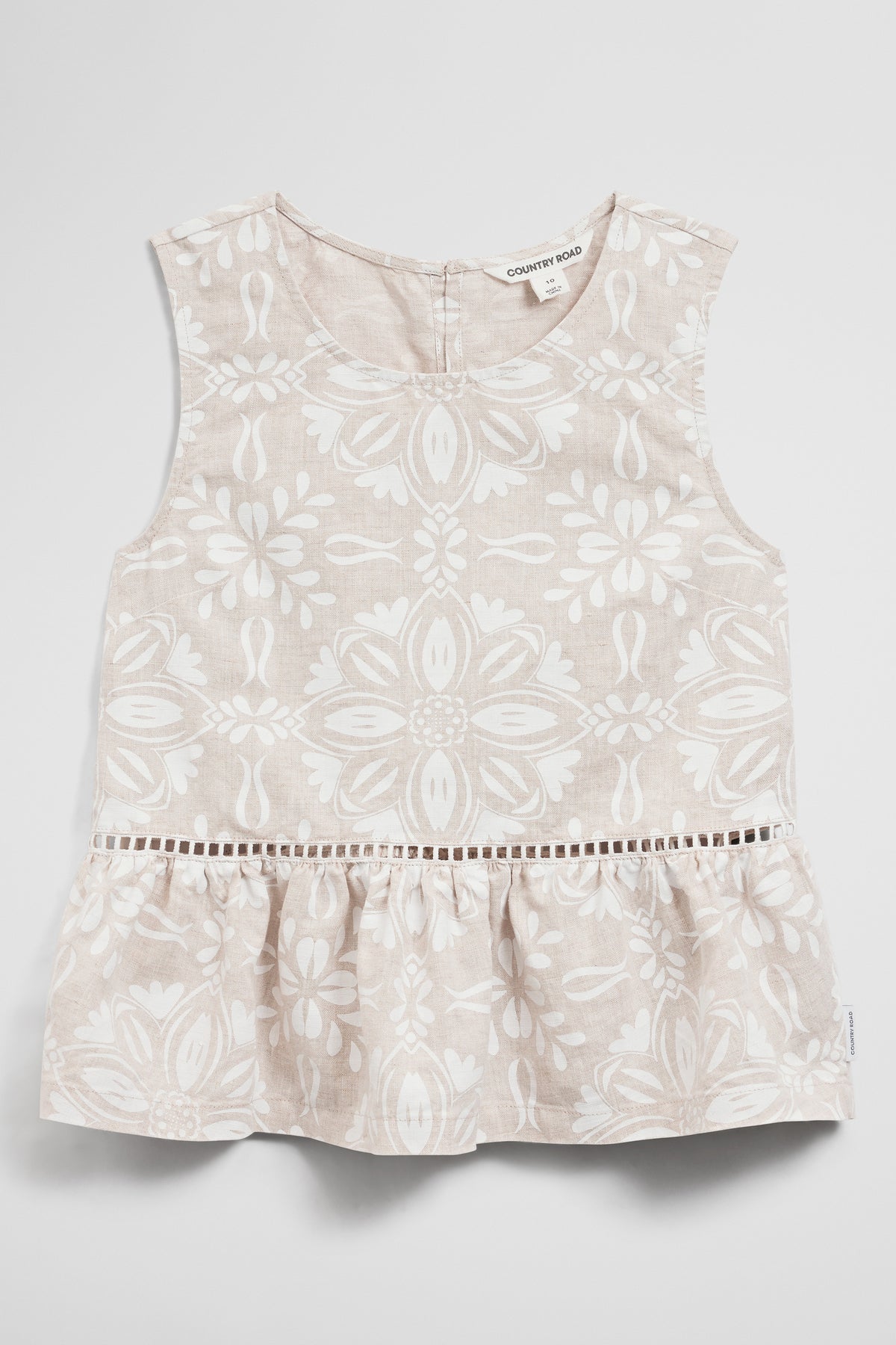 Teen Sleeveless Peplum Top