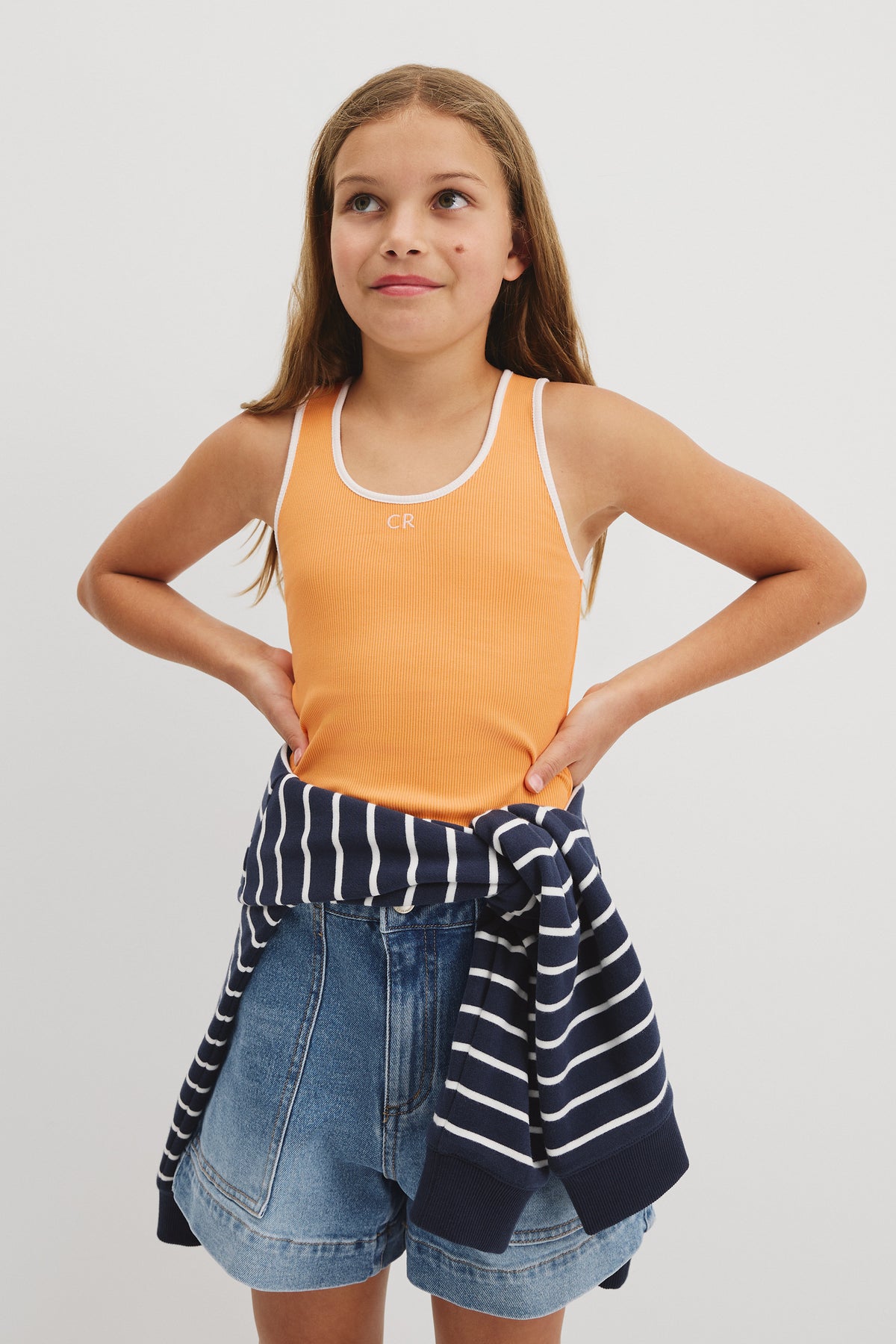 Teen Australian Cotton Blend Sleeveless Rib Tank