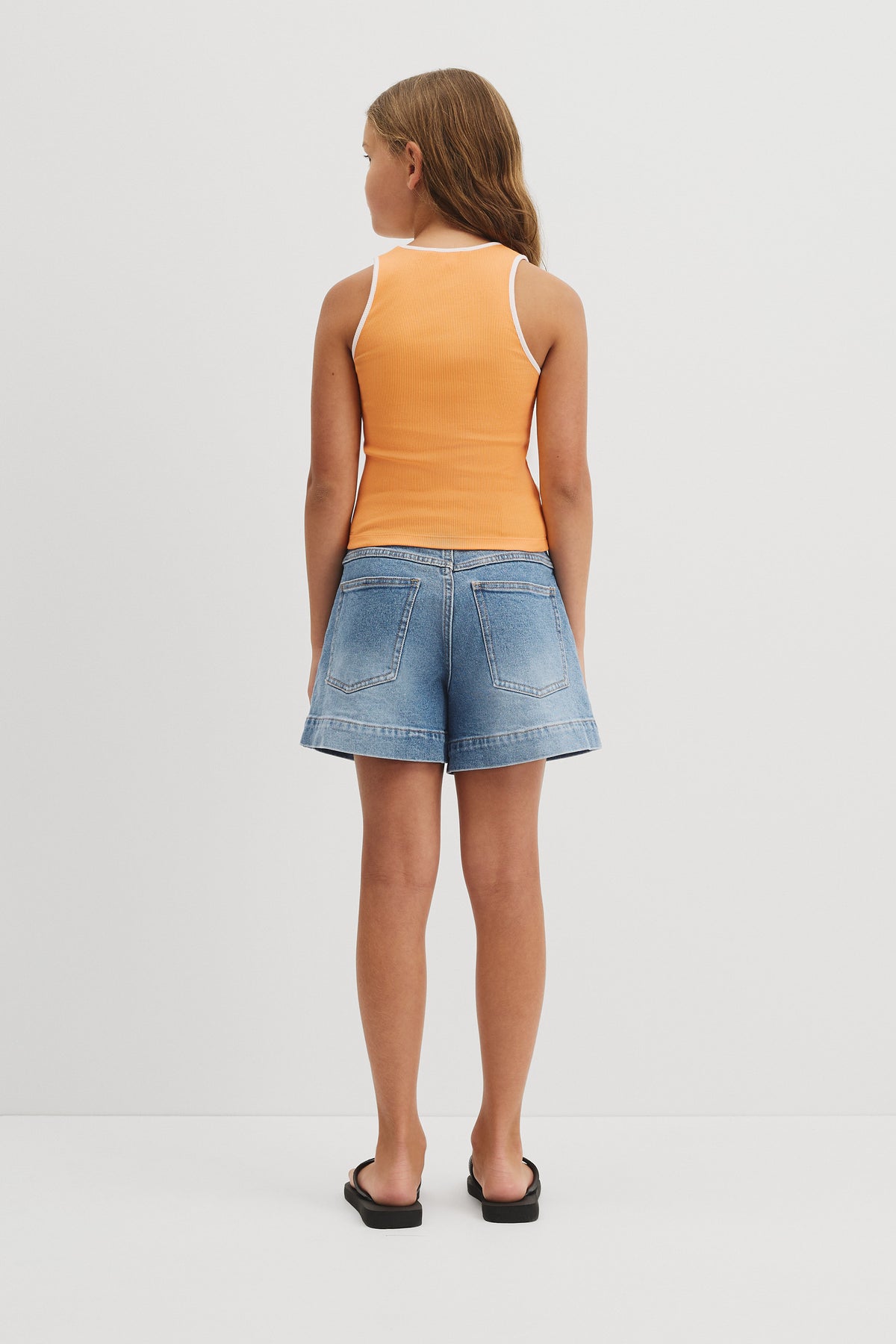 Teen Australian Cotton Blend Sleeveless Rib Tank