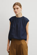 Denim Gather Top