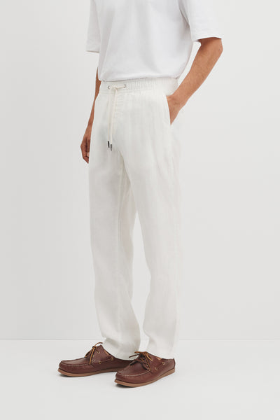 Relaxed Fit Linen Drawcord Pant
