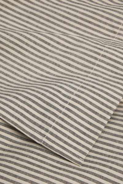 Brae Australian Cotton Stripe Queen Flat Sheet