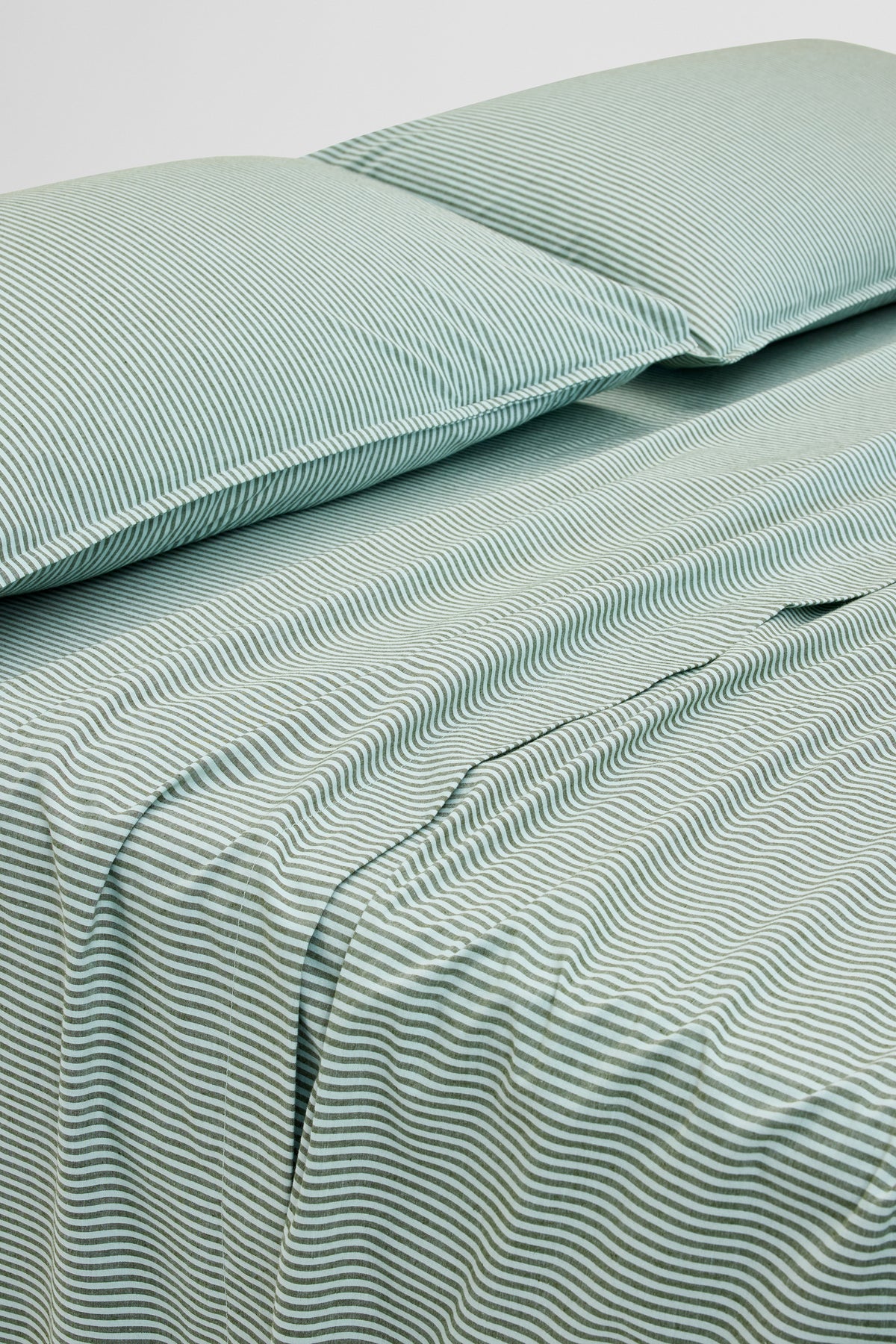 Brae Australian Cotton Stripe King Flat Sheet