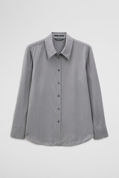 Pinstripe Silk Shirt