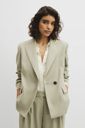 Wool Blend Wrap Blazer