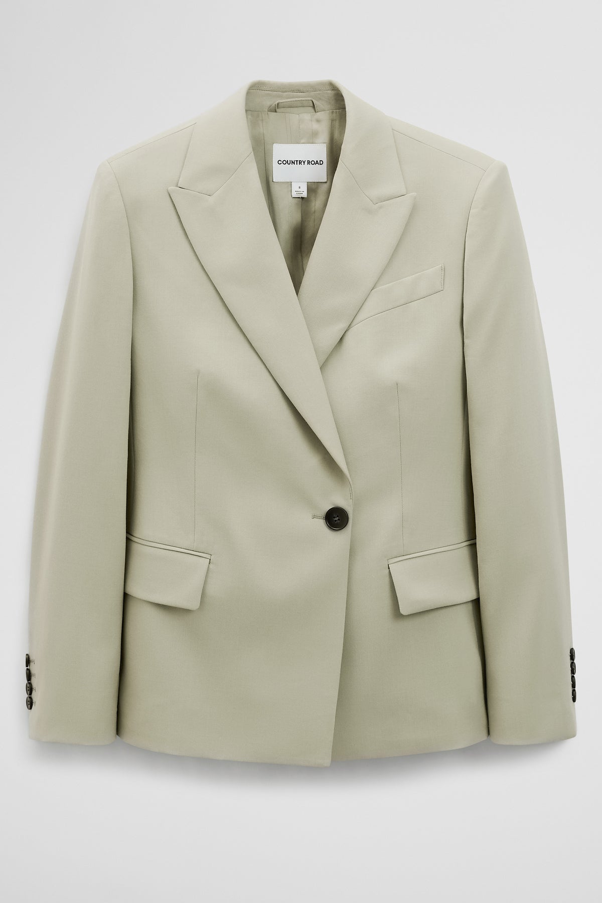Wool Blend Wrap Blazer