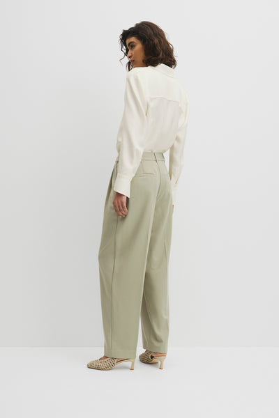 Wool Blend Tailored Pant