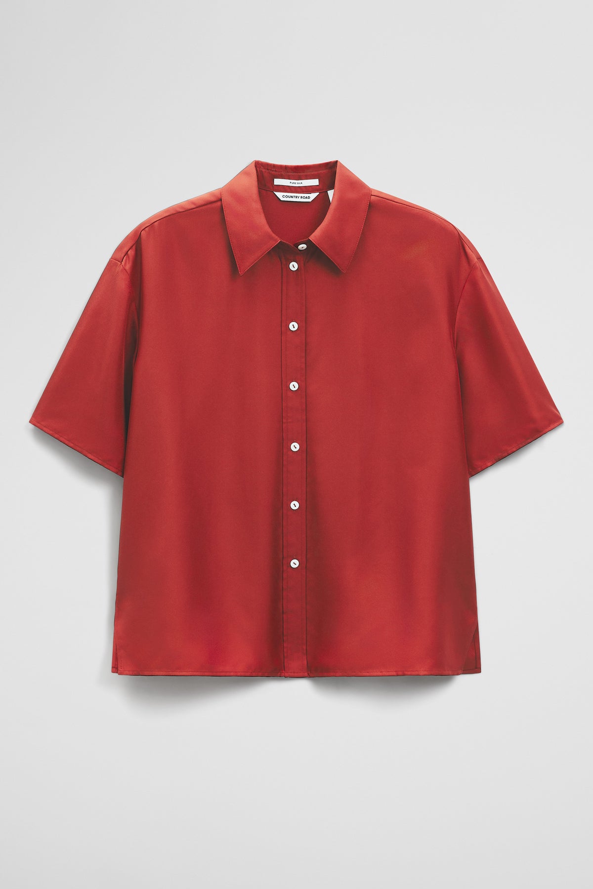 Short Sleeve Washable Silk Shirt