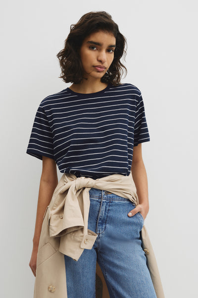 Stripe Textured Slub T-Shirt