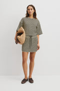 Australian Cotton Blend Stripe Jersey Skirt