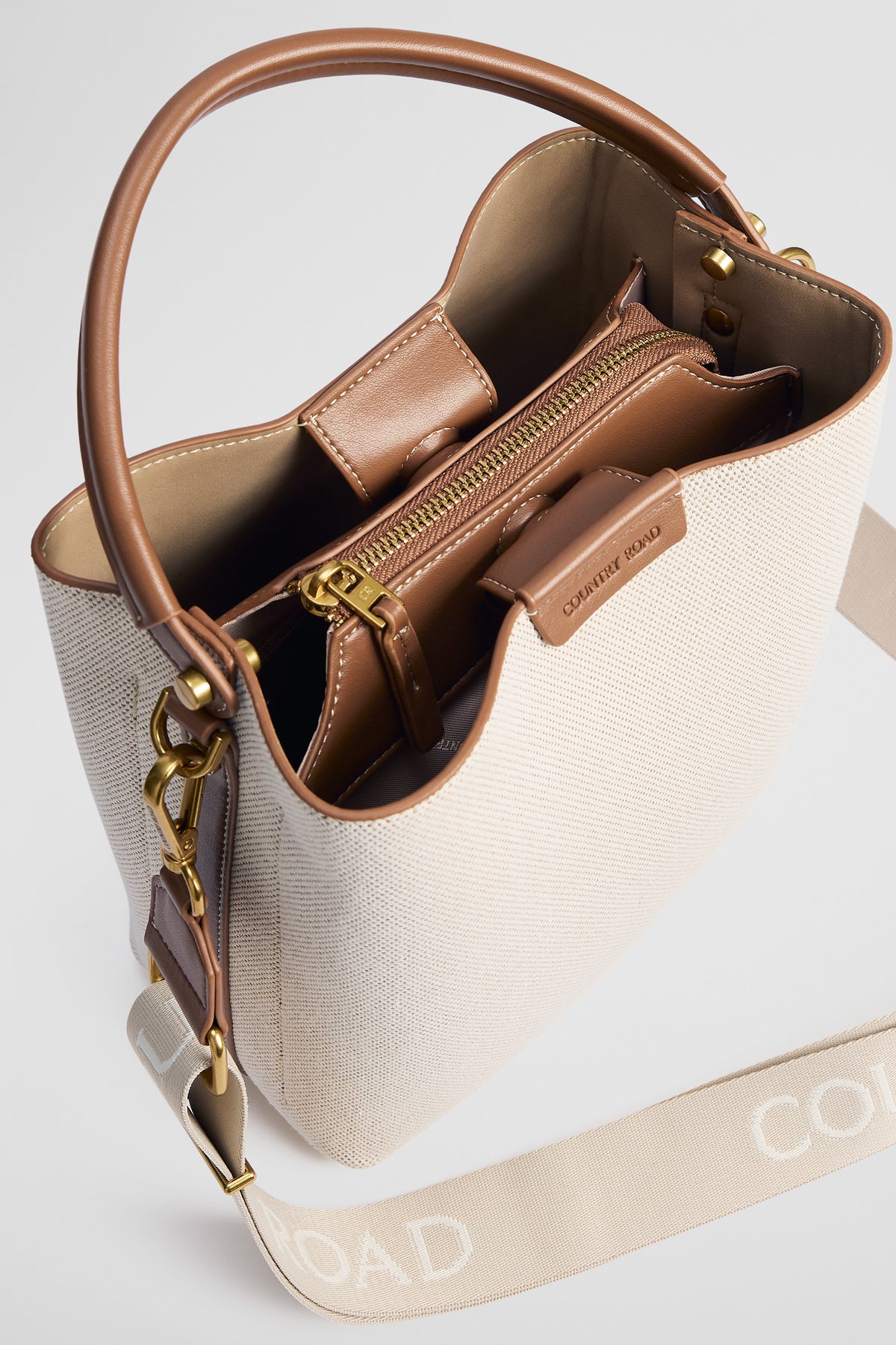 Spliced Bucket Bag