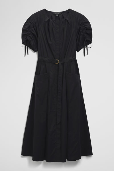 Gathered Sleeve Midi Dress