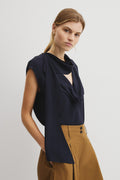 Draped Neck Top