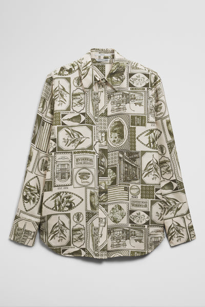 Print Washable Silk Blouse