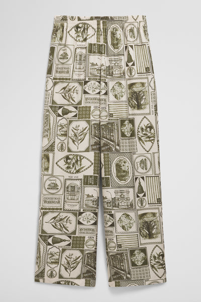 Print Washable Silk Pant