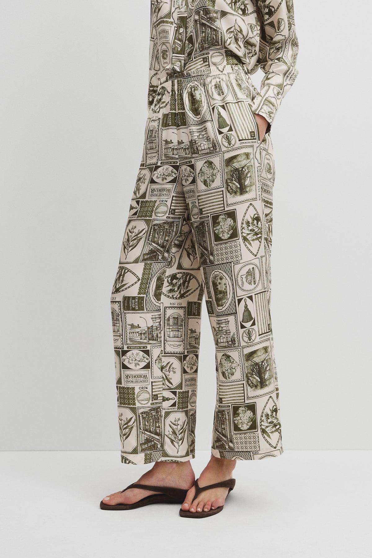 Print Washable Silk Pant