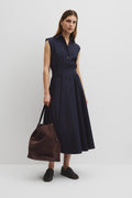 Australian Cotton Fit-And-Flare Midi Dress