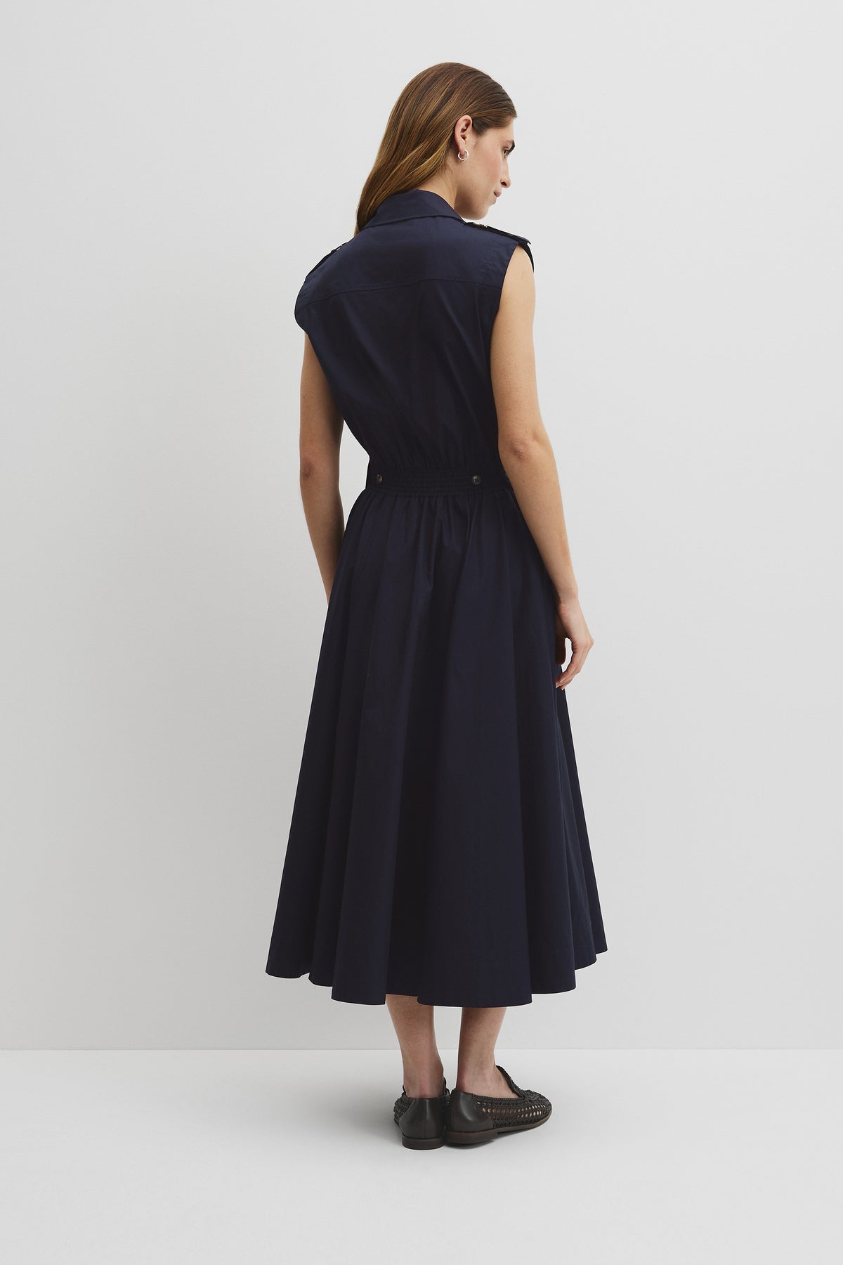 Australian Cotton Fit-And-Flare Midi Dress