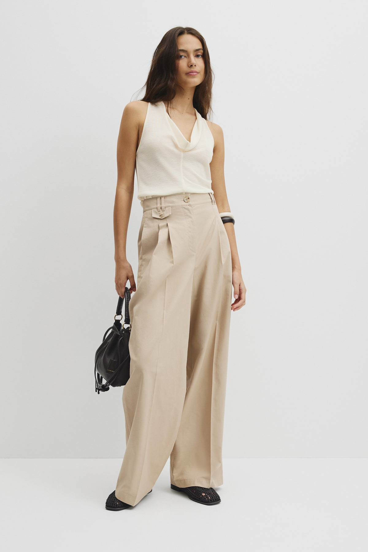 V-Neck Neck Drape Top