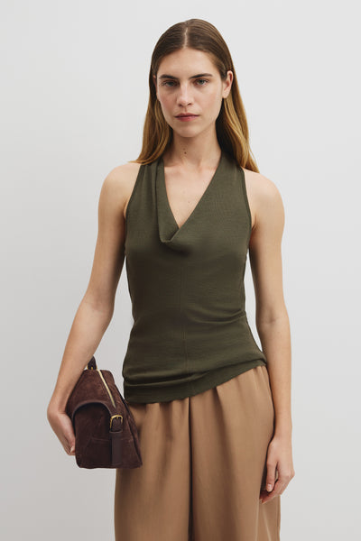 V-Neck Neck Drape Top