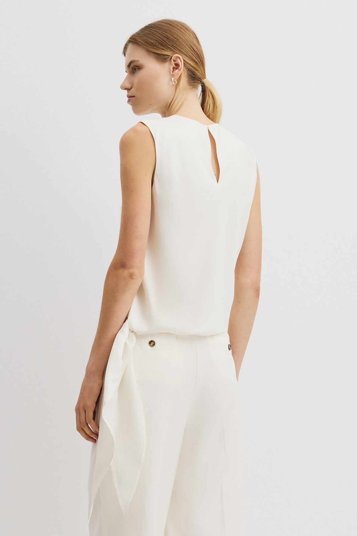 Asymmetrical Washable Silk Tank