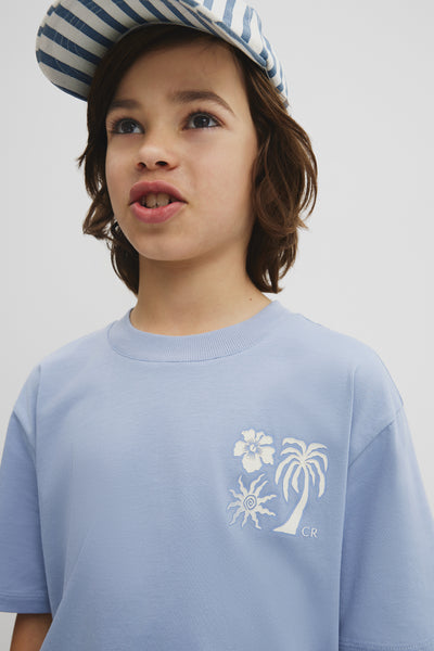 Relaxed Hibiscus Print T-Shirt