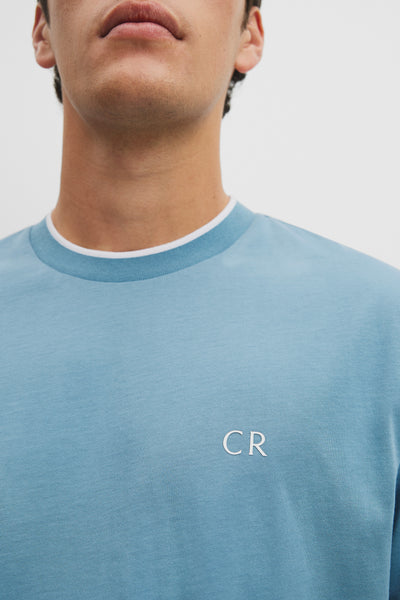 Australian Cotton Cr Logo Tipped T-Shirt