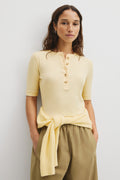 Fine Rib Henley T-Shirt
