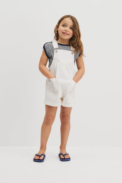 Embroidered Denim Overall