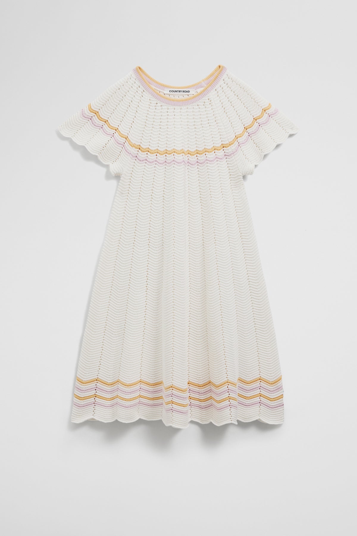 Australian Cotton Short Sleeve Crochet T-Shirt Dress