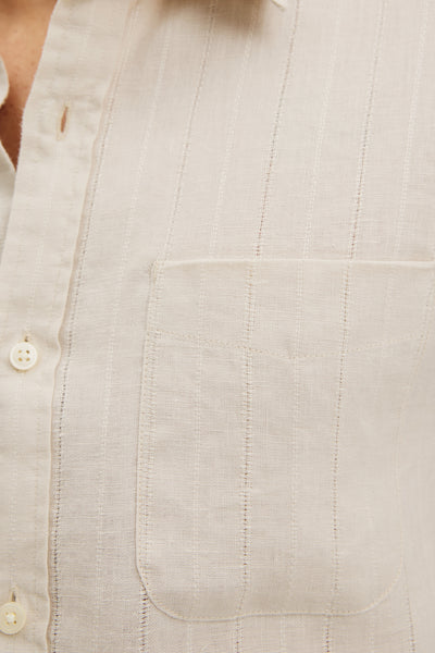 Regular Fit Linen Stripe Shirt