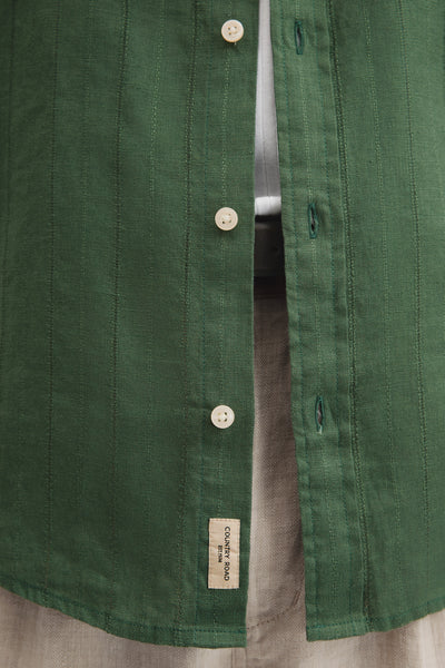 Regular Fit Linen Stripe Shirt