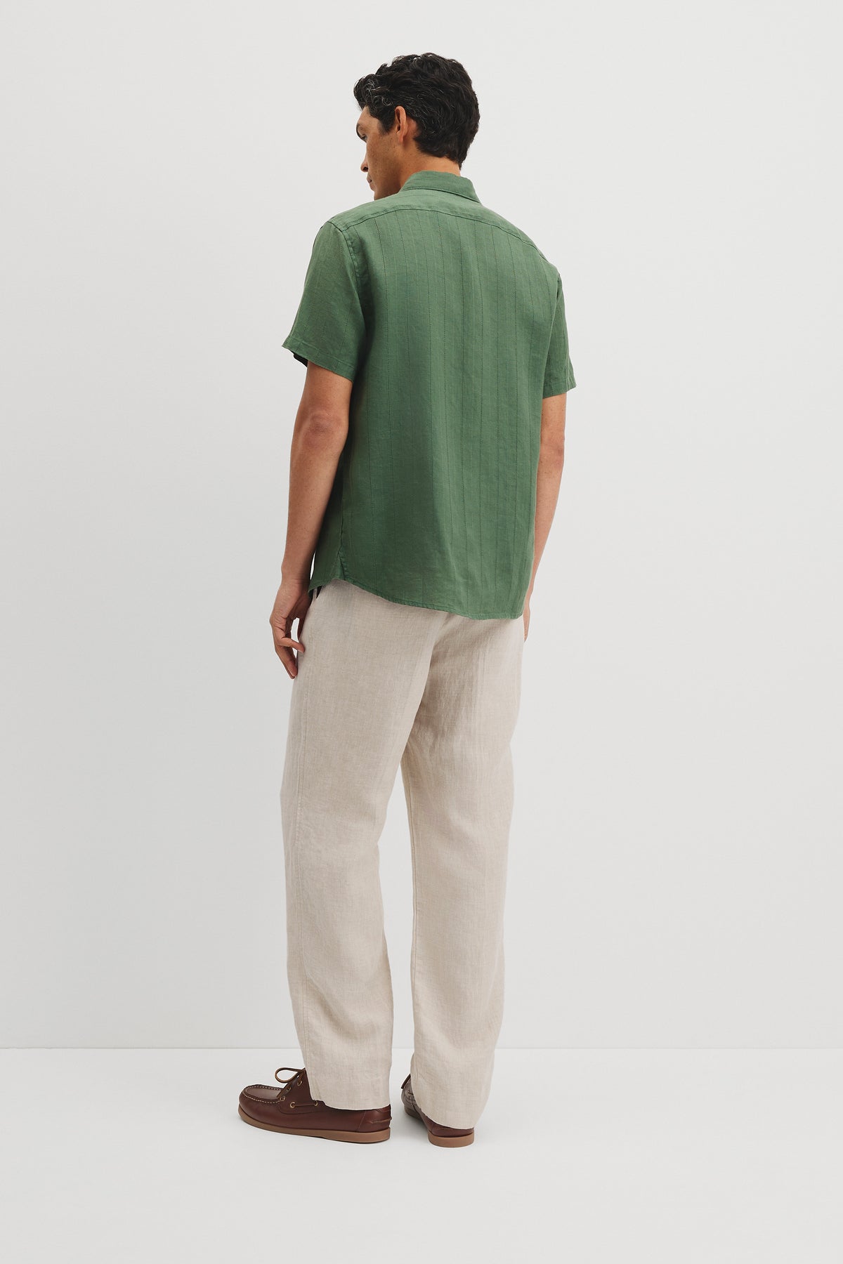Regular Fit Linen Stripe Shirt