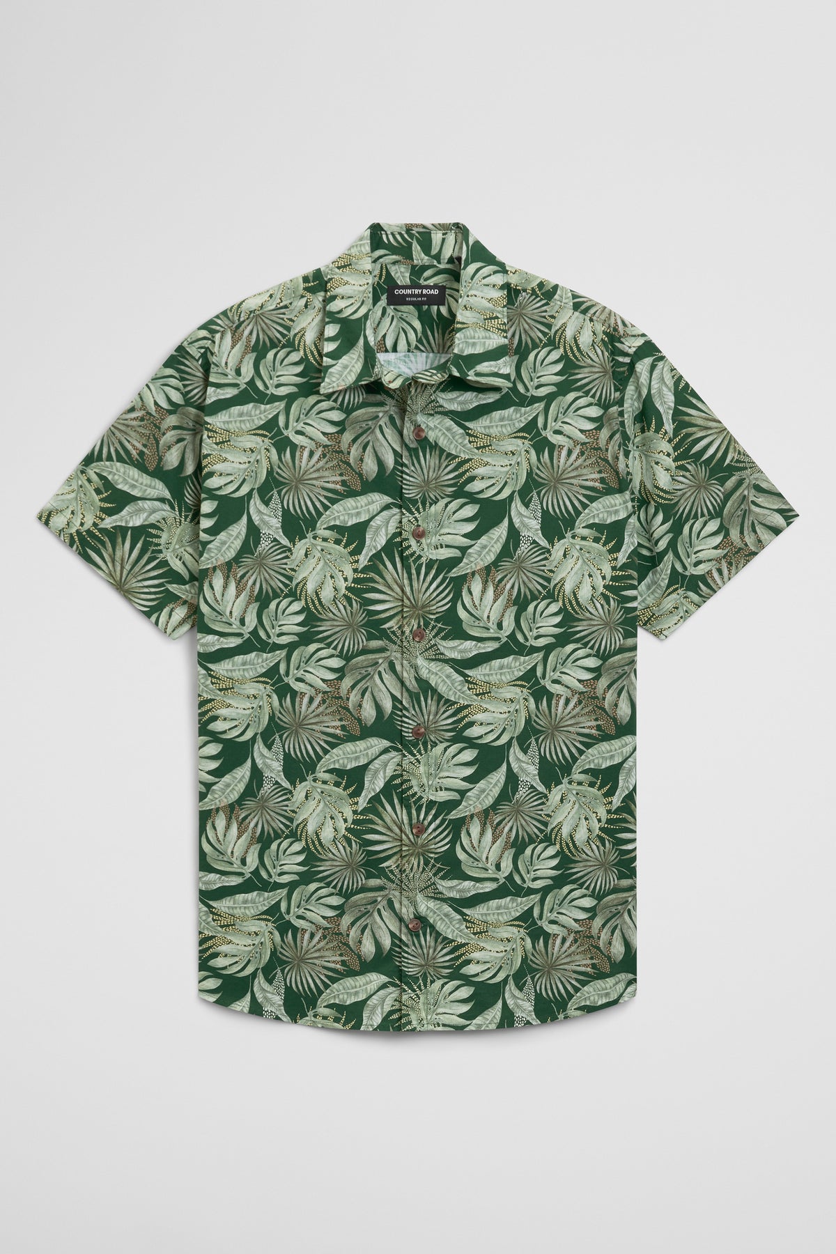 Regular Fit Cotton Rainforest Print Shirt